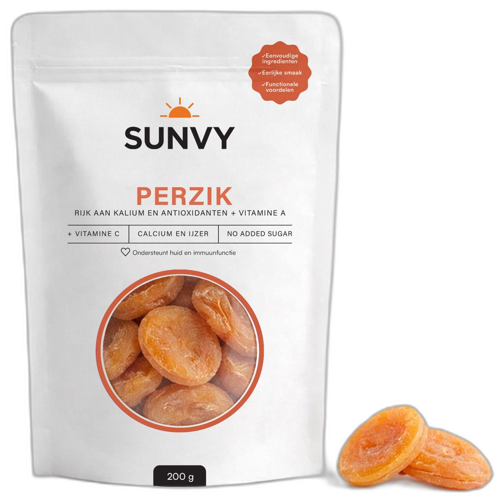 Sunvy Perzik - 200g zakje zongedroogde perzik